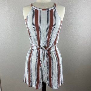 Love Tree  Striped Halter-Necked Romper - S NWOT